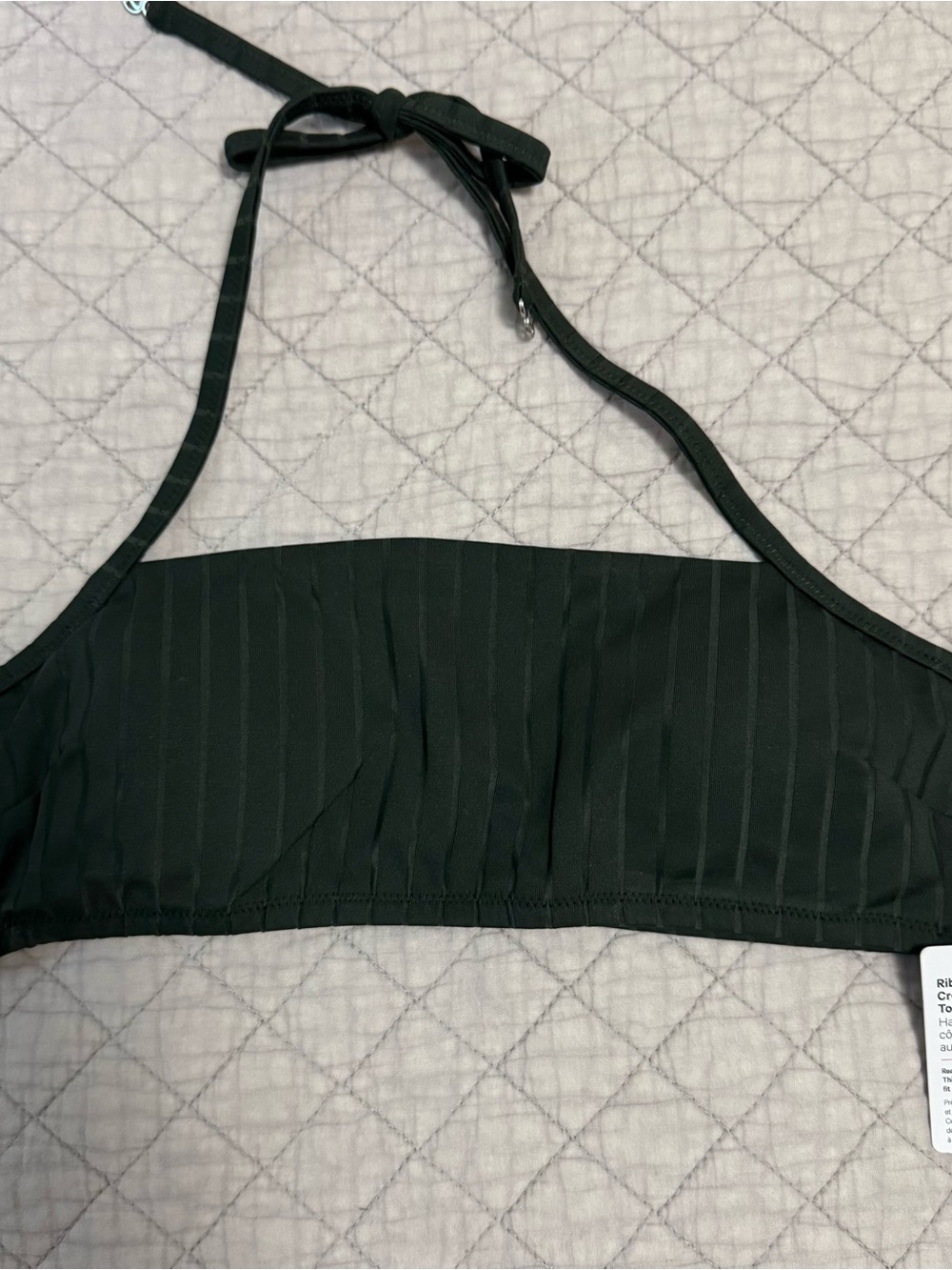 lululemon ribbed halter cross back rainforest green